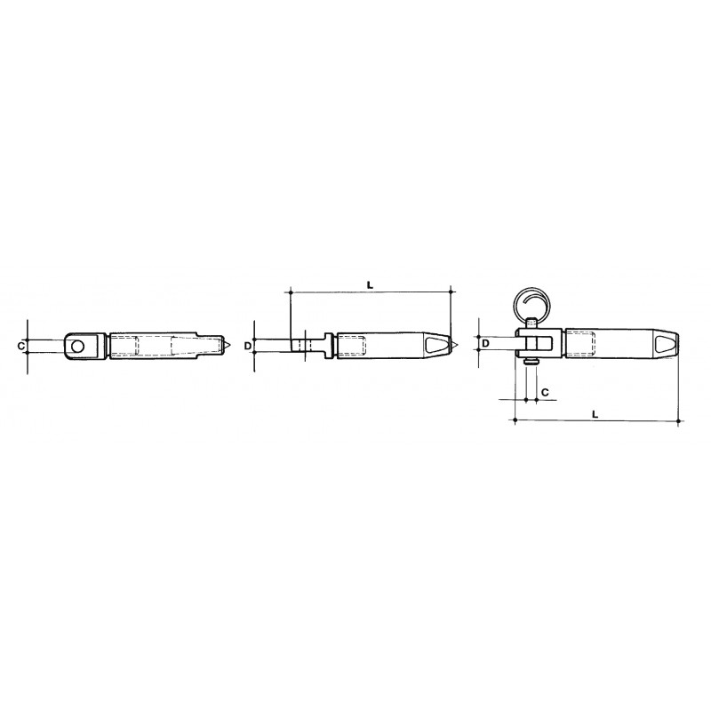 TERMINALE OCCHIO INOX 316